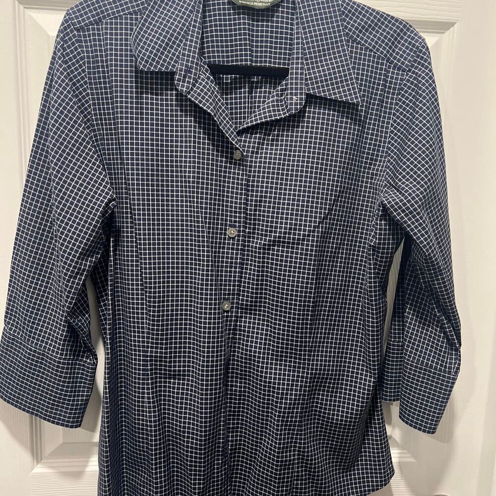Eddie-bauer Women's Navy and Blue Shirt